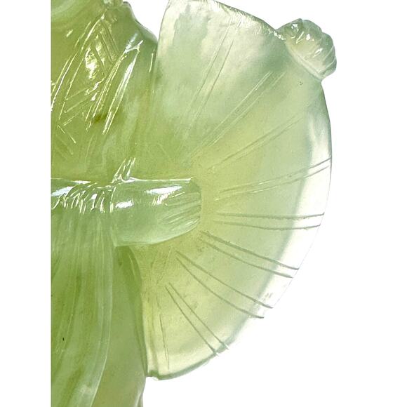 Chinese Light Jade Vintage 1930's Female 6.5" Figurine-Excellent Stunning - Picture 6 of 8